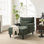 Chaise longue moderne, fauteuil inclinable de loisir intérieur rembourré, canapé-lit pour chambre à coucher, salon, salle d'étude, bureau, vert