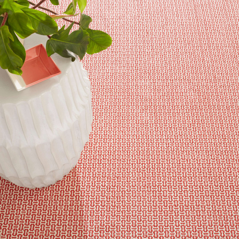 Miss Muffet Paprika Handwoven Cotton Rug, Runner 2'6" x 8'