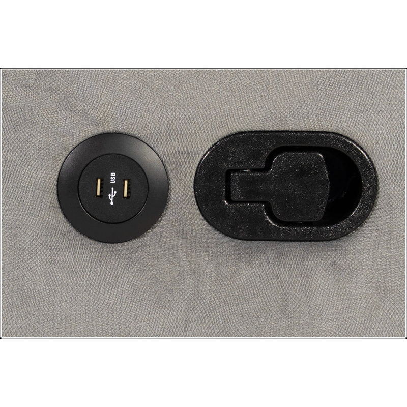 Causeuse inclinable manuelle avec port de chargement USB - Revêtement en velours moelleux, appui-tête capitonné et poignée latérale pour un confort ultime