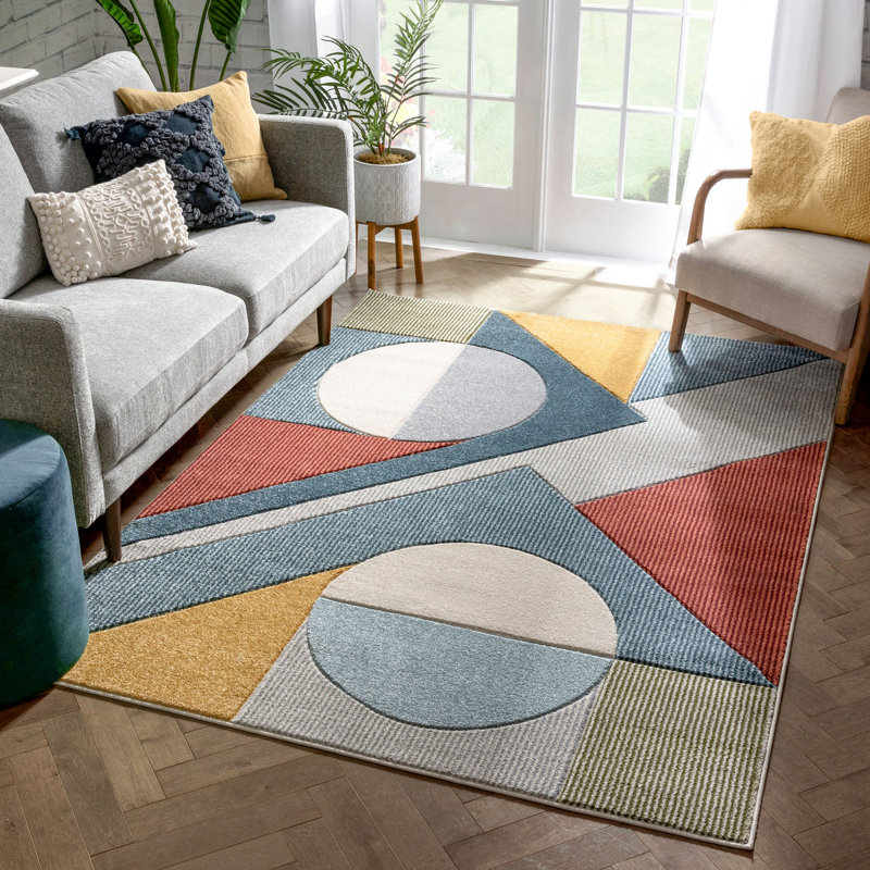 Geometric Area Rug, Rectangle 240 x 300 cm