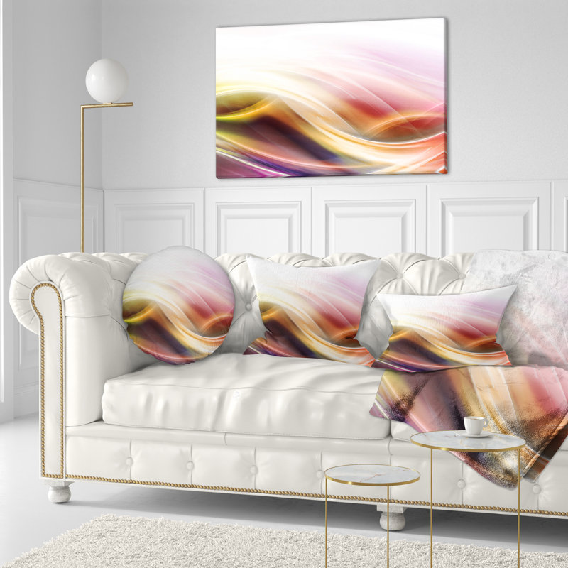 Élégant motif de couleur claire - coussin imprimé abstrait, Rectangulaire, 12 po x 20 po