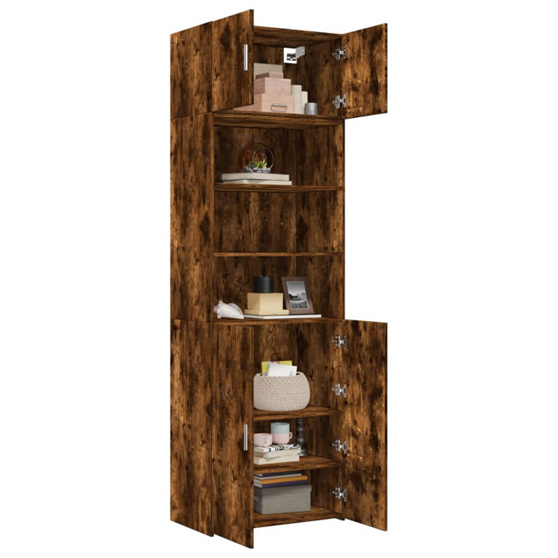 Atri Storage Cabinet, Smoked Oak