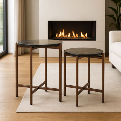 Ensemble de 2 tables gigognes Modern