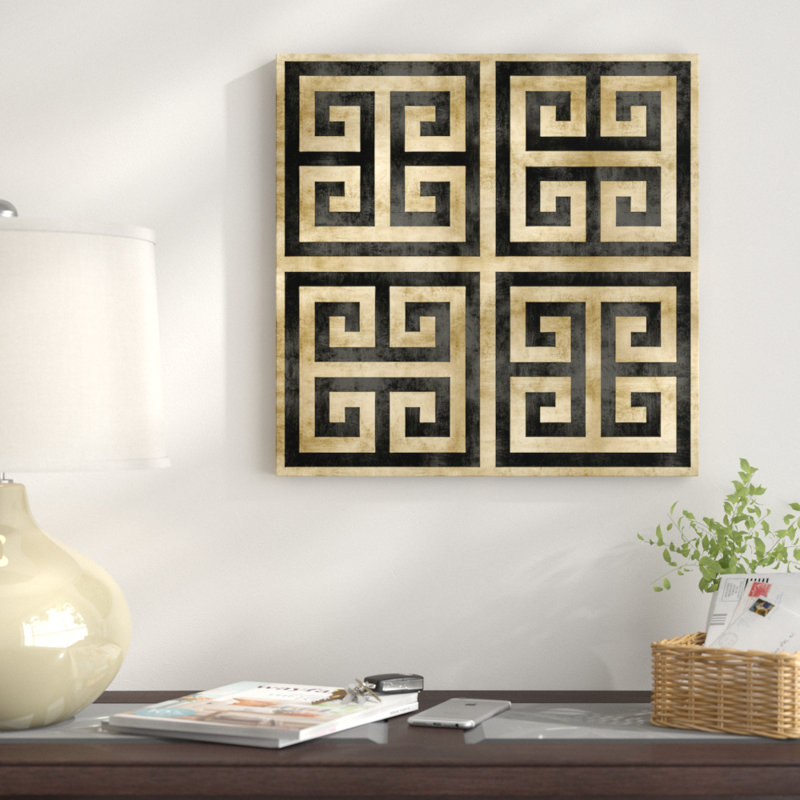 «Greek Classic II», impression sur toile, H 26 po x l 26 po x P 1,5 po, Toile tendue, Pas de tapis