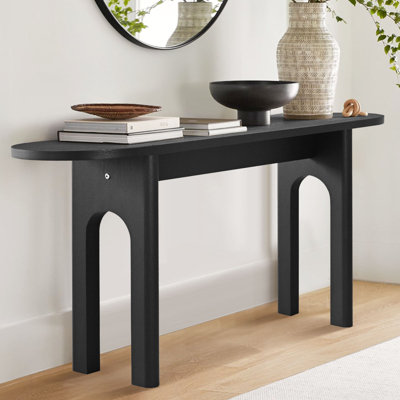 Acantha 60" Ovalentry Manufactured Wood Console Table by Latitude Run