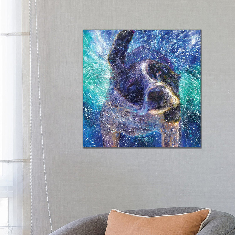 Spinning Spaniel by Iris Scott - Wrapped Canvas Print, 66.04 cm H x 66.04 cm W x 3.175 cm D