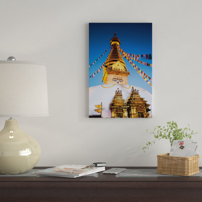 «Monkey Temple At Dawn», Katmatu, Népal par Matteo Colombo - impression sur toile tendue