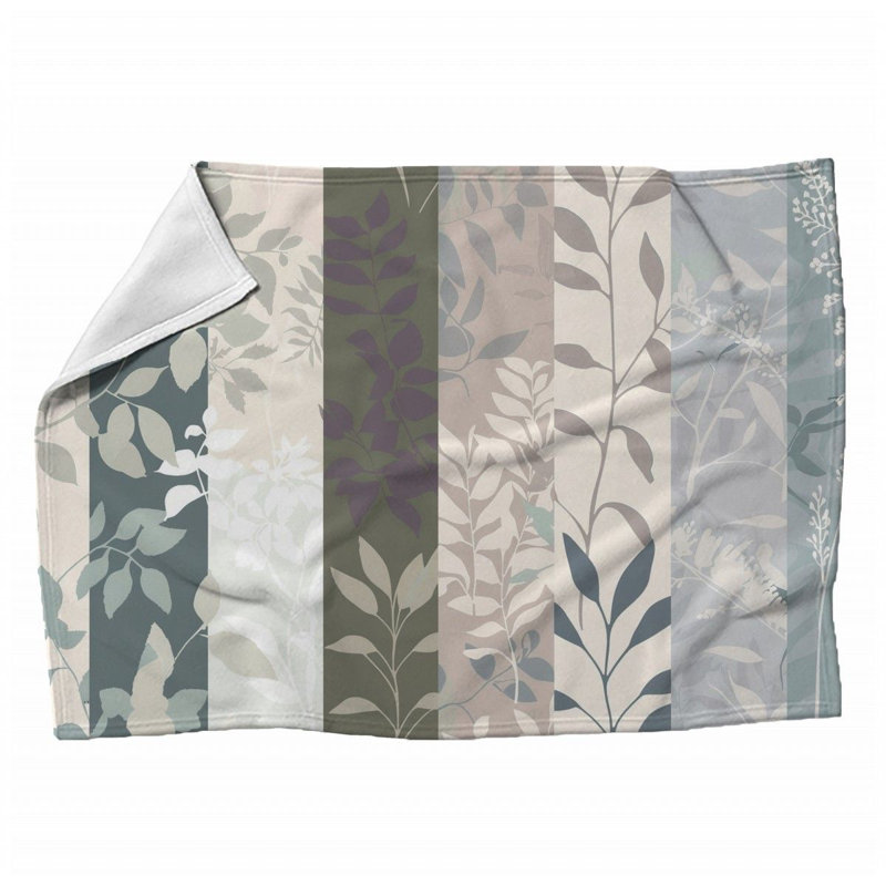 Jeté en peluche floral tendance, Grand lit