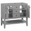 Ensemble de meuble-lavabo simple 35,01 po avec plateau Alvera-1235997971