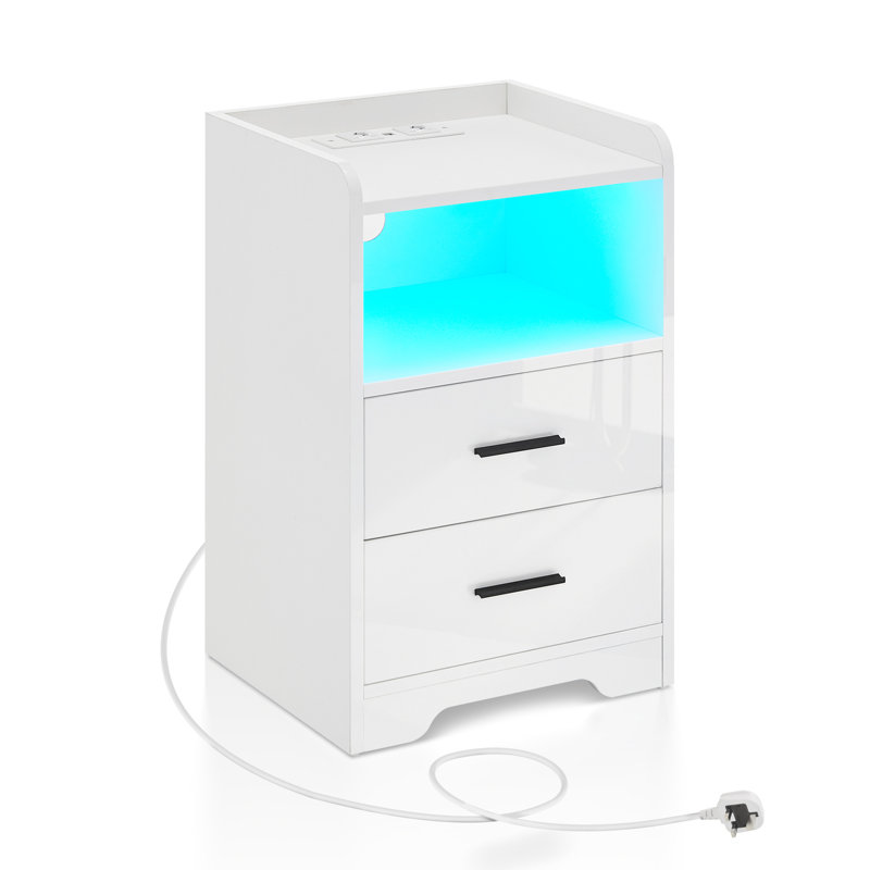 Ninna 38.6cm W Manufactured Wood Bedside Table