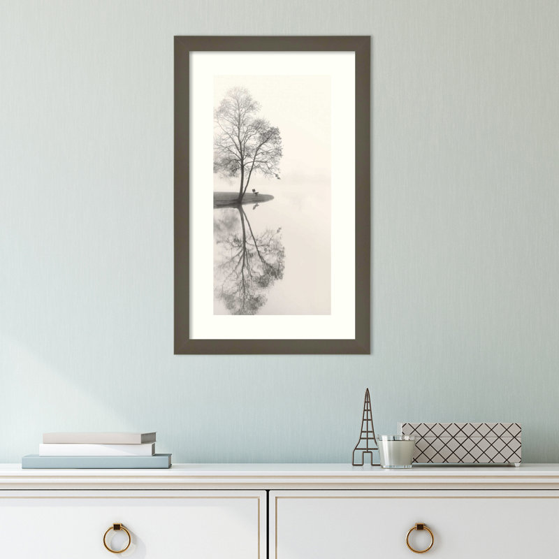 Tranquil Tree by Nicholas Bell, White, 18.21" H x 11.21" W x 0.88" D