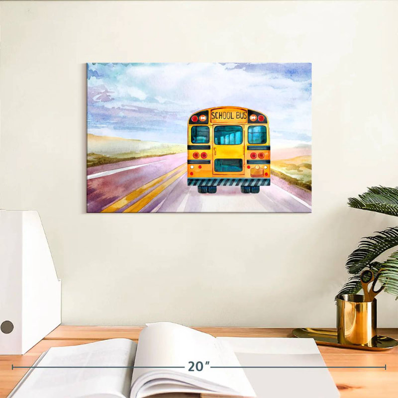 Mehar Yellow School Bus, 8" H x 12" W