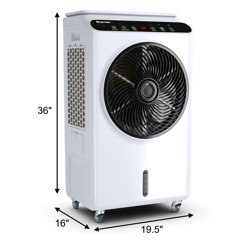 Ventilateur et humidificateur d'air portatif Costway avec télécommande 12 minuteur