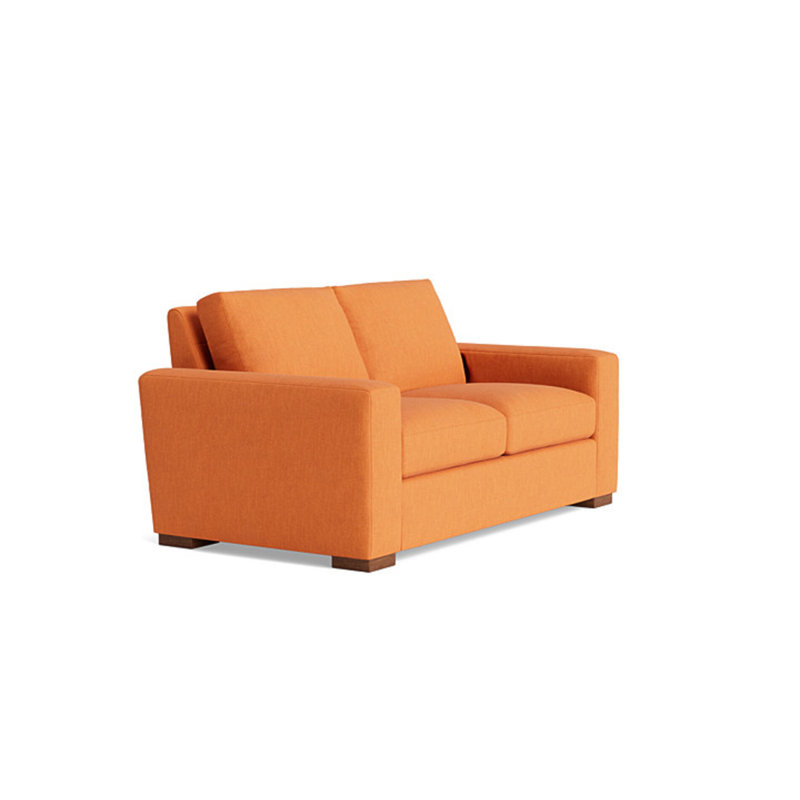 Couch Potato Loveseat (70"), Performance Weave - Carrot