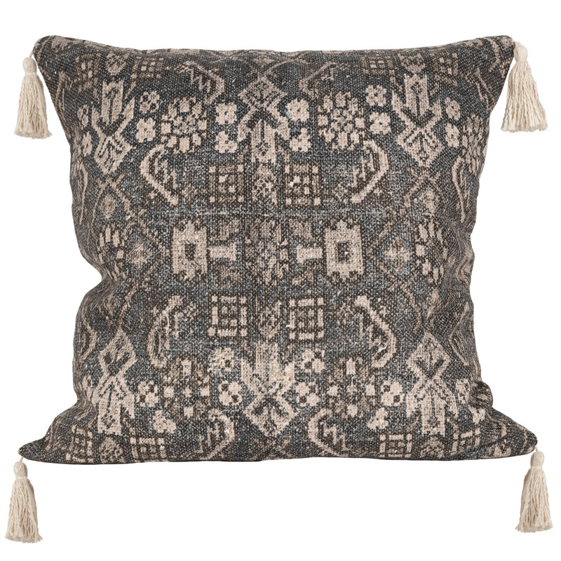 Coussin décoratif en lin Boho, Housse de coussin seulement - sans coussin, H 20 po x l 20 po
