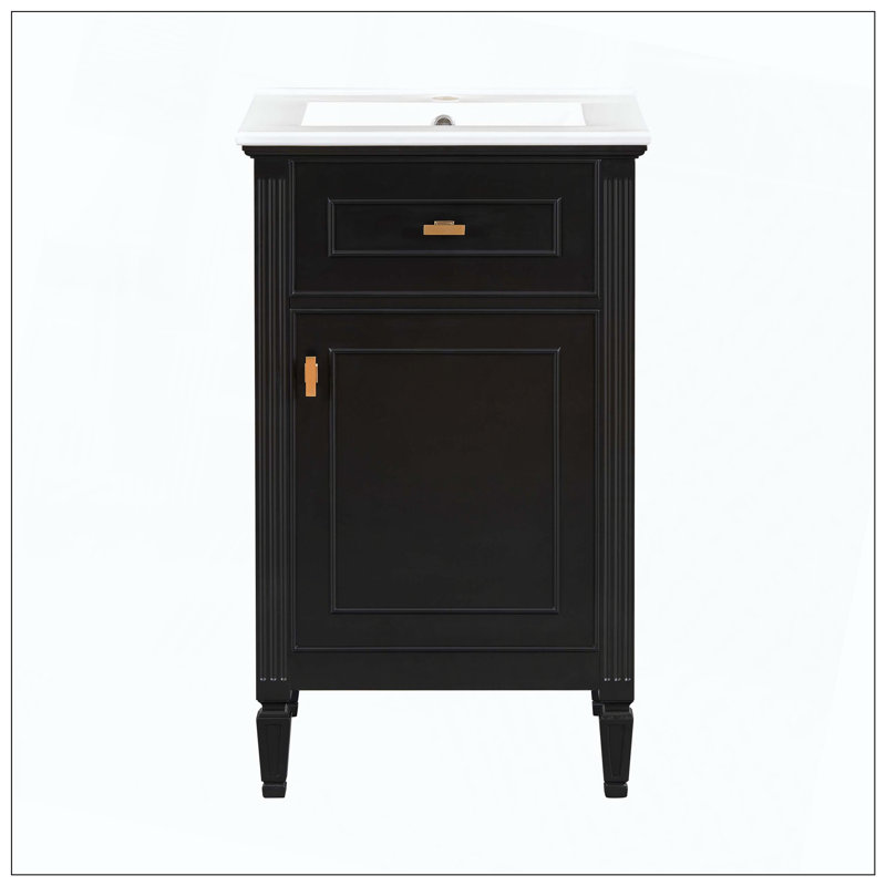 Pieds de meuble-lavabo de salle de bain, Noir