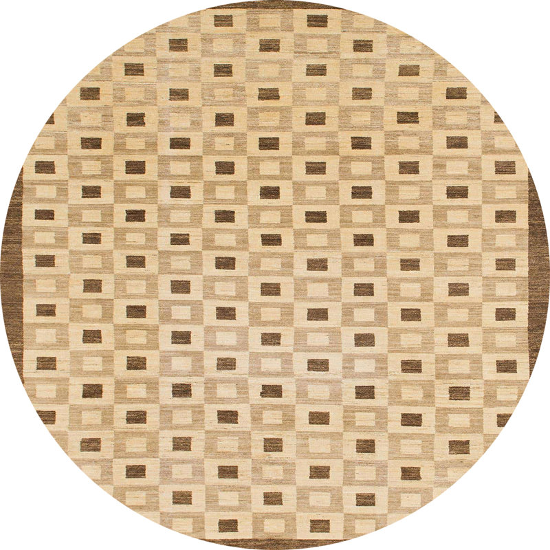 Tapis abstrait moderne 1430, Rond 7 pi