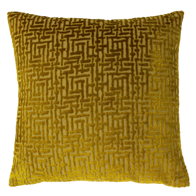Croom Geometric Square Cushion, Gold