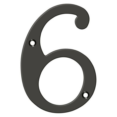 Deltana RN4-6U10B 4" Numbers; Solid Brass; Oil Rubbed Bronze Finish