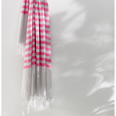 Premium Fouta Beach Towel, Fuchsia, 35.4 x 66.9 inches | 100% Cotton, High Absorbency, Ultra Soft, Lightweight (4.8 oz/sq ft) | Machine Washable, Perfect for Beach, Pool, or Spa - Stylish and Functional!