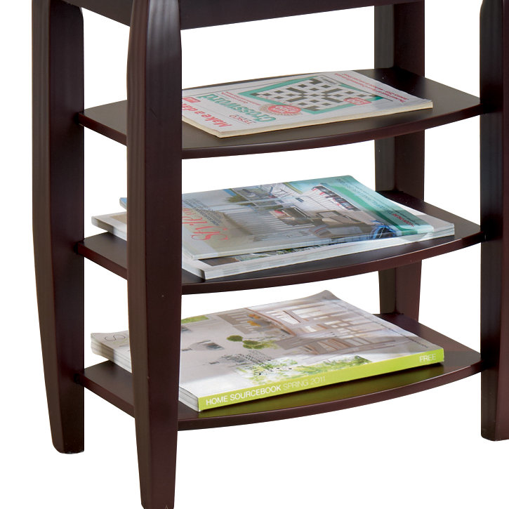 Sydni Side Table with Storage, Mahogany