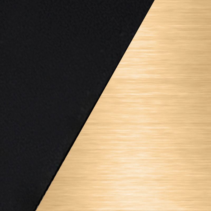 Ensemble de 5 poignées en pierre et nickel satiné Design House, Or / noir mat