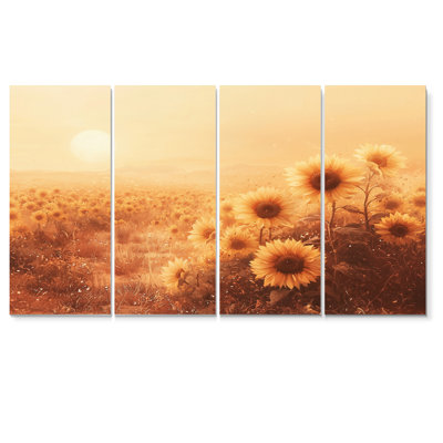 Dunseath - - Décoration murale tournesols - Art mural traditionnel déc.
