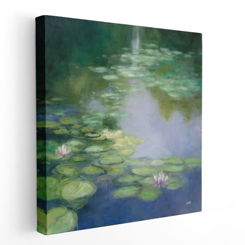 «Blue Lily I», reproduction d'art sur toile, H 12 po x l 12 po