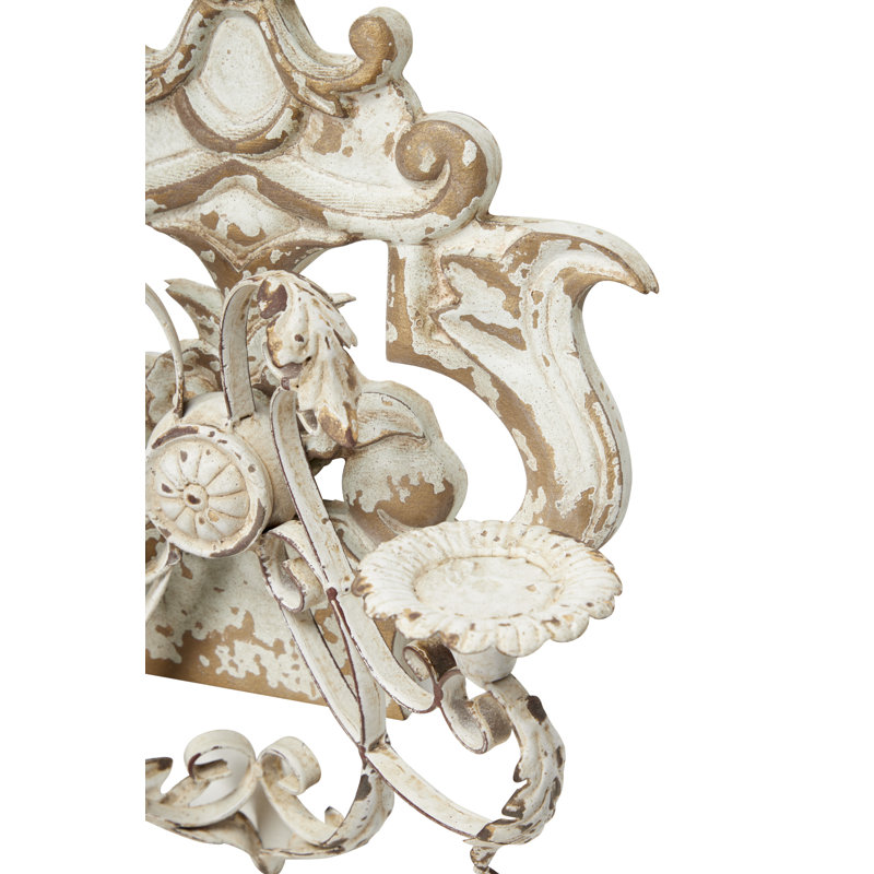 Applique en métal et bois vieilli rétro
