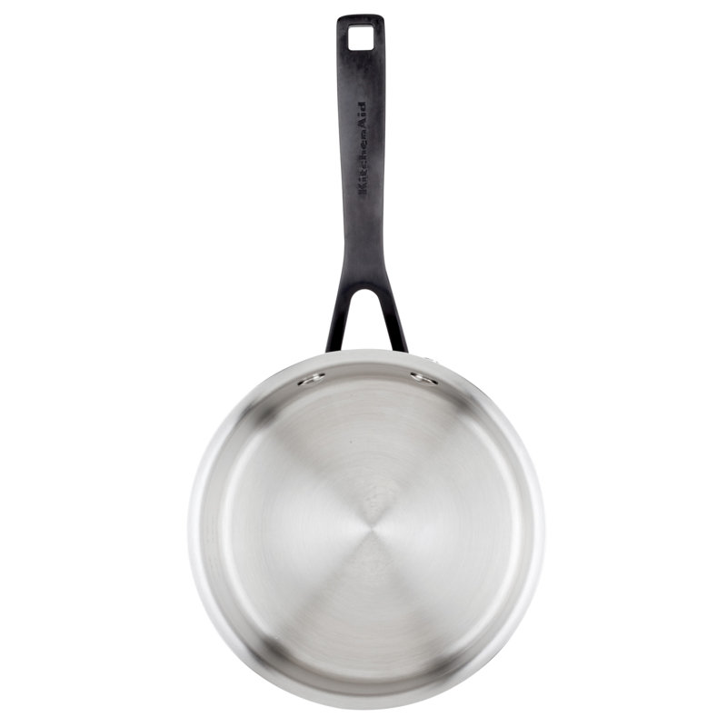 KitchenAid® 5-Ply Clad Stainless Steel Induction Saucepan with Lid, 1.5-Quart