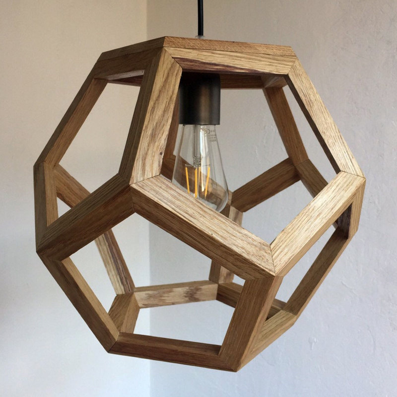 Chiang 1 - Light Oil Geometric Pendant, Oak