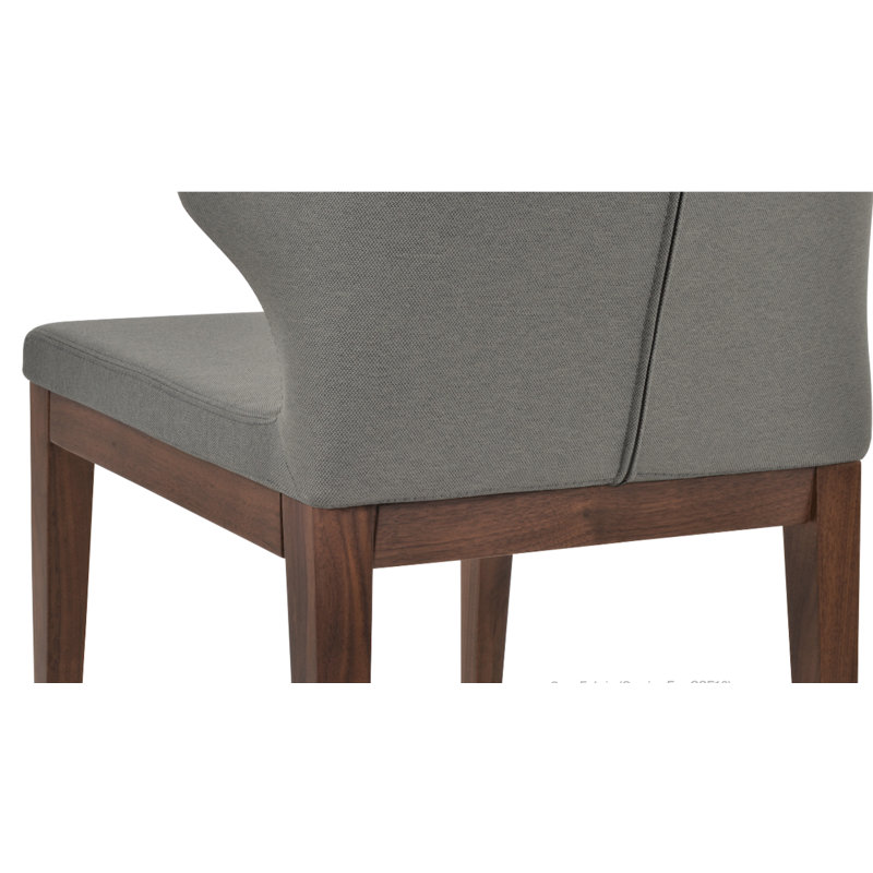 Amed Wood Side Chair, American Walnut, Fabric Gray Era