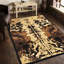 2 pi Tapis en polypropylène noir avec motif de dinde, X 3 po X 3 po