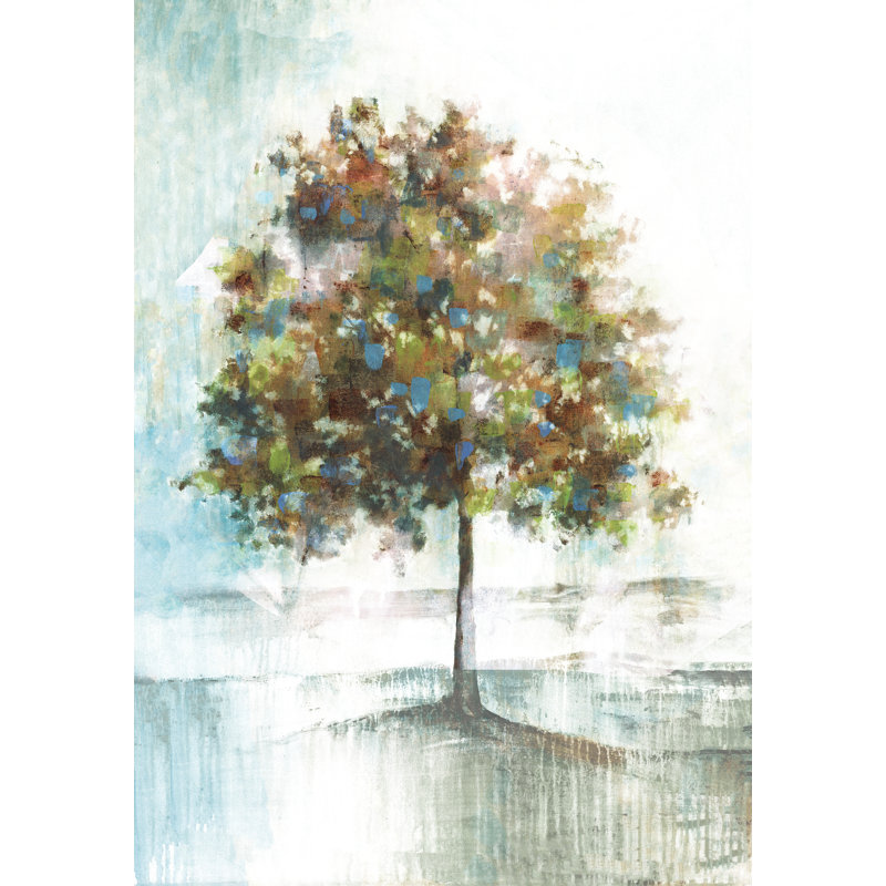 Reproduction d’art sur toile tendue solo avec rouge vert et bleu, H 36 po x l 24 po