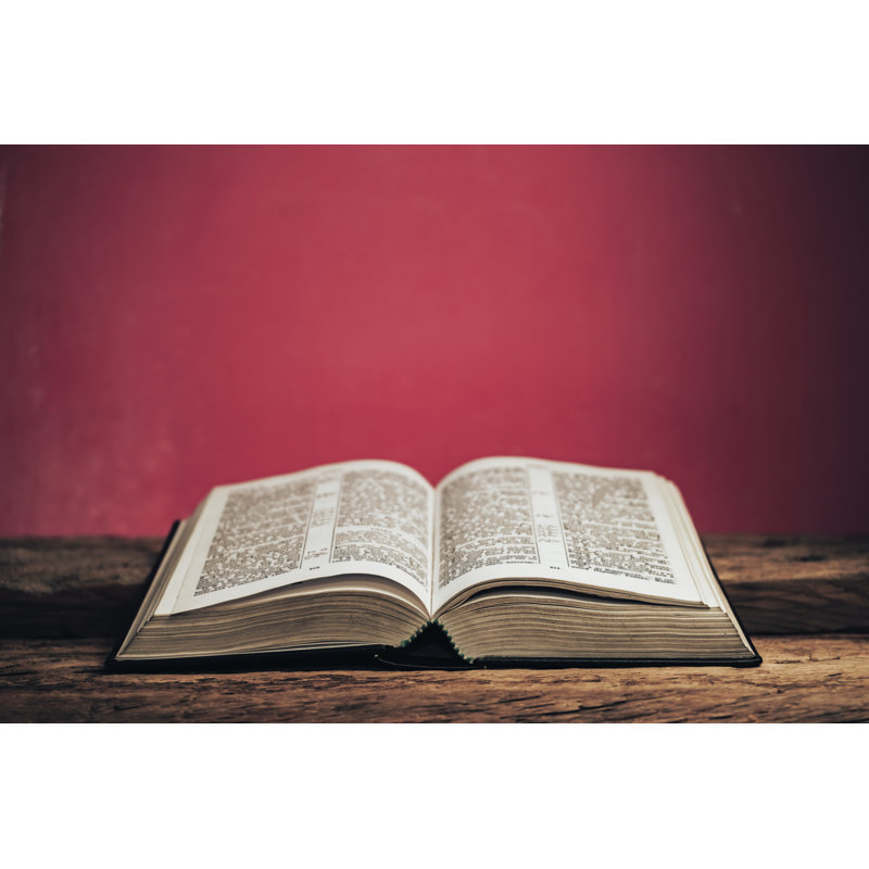 Open Bible by Oleksandr Bushko - Wrapped Canvas Print, 30cm H x 46cm W x 3.8cm D