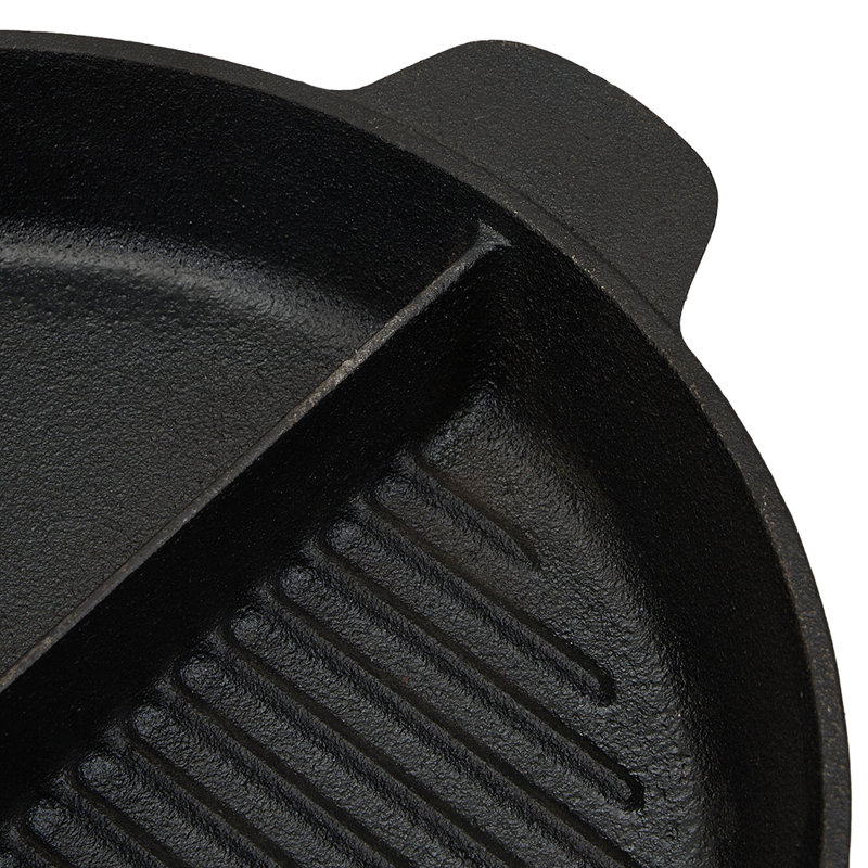 25cm Cast Iron Grill & Griddle Pan