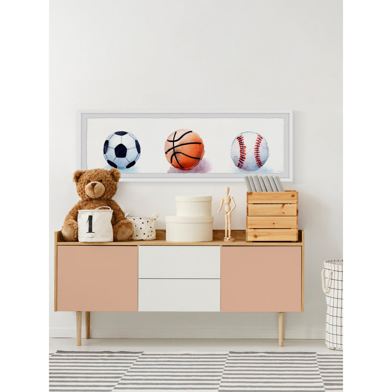Myaa, ensemble de boules, art encadré, H 15 po x l 45 po x P 1,5 po