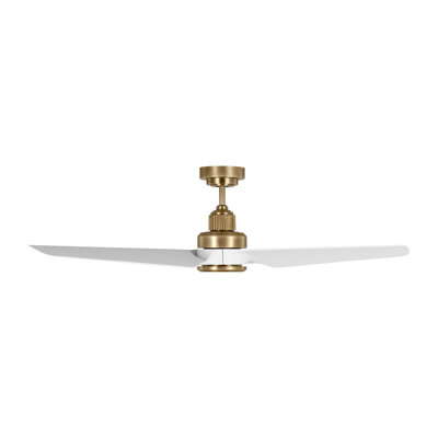 Ventilateur de plafond standard à DEL à 3 pales de 52 po Alliviah avec pièces de contrôle du ventilateur et ensemble d'éclairage inclus