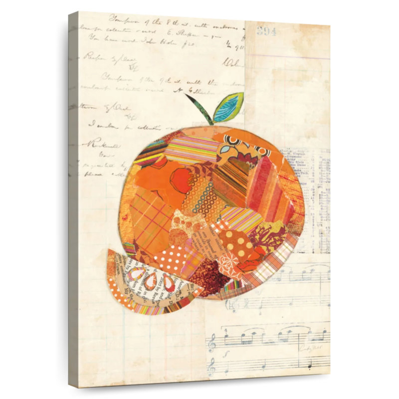 Yarlin Orange Patterns, 39" H x 26" W