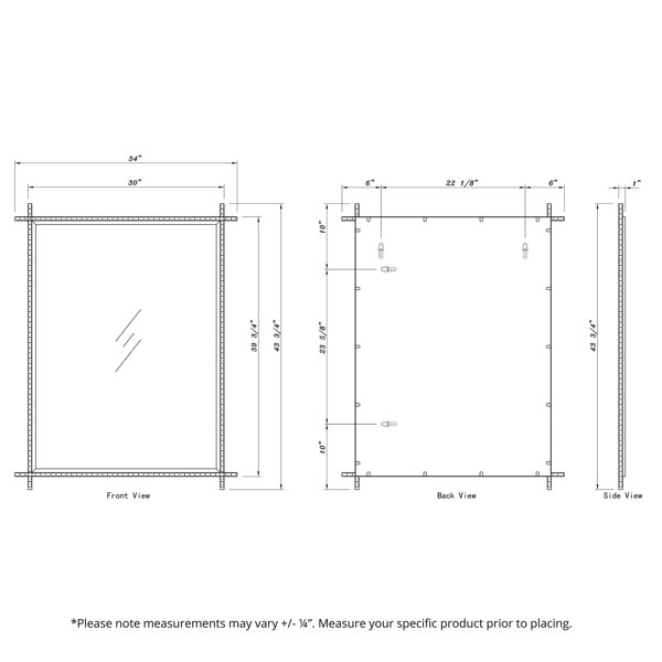 Joss & Main Jareth Rectangle Metal Wall Mirror & Reviews | Wayfair