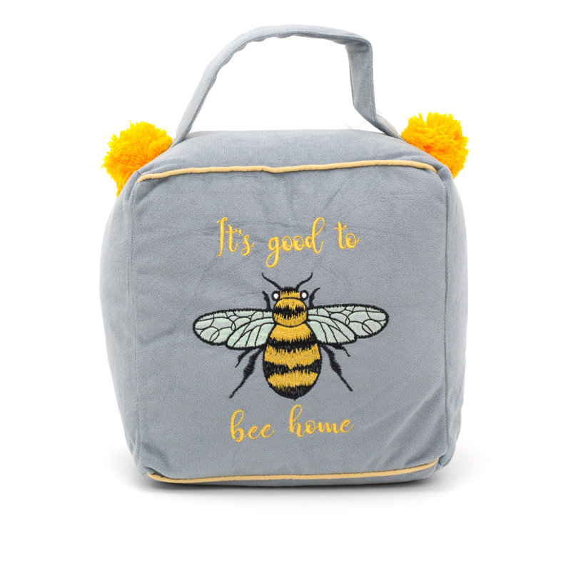Mimms Bee Fabric Weighted Floor Stop