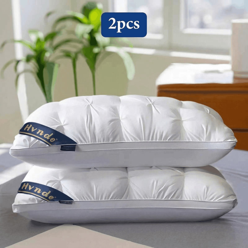 Coussins de qualité luxueuse pour hôtel 5 étoiles 19 po x 29 po Coussin de cou profond en tissu de polyester à faible allergie Surface de texture douce - Très grand