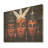 Black And Orange African Kuba Patterns Mask - African Mask On Wood Print-31672409
