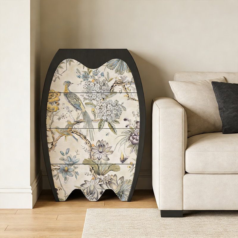 Commode à tiroirs vintage pour oiseaux