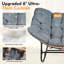 Très grande chaise berçante d'extérieur Papasan avec coussin épais de 6 po-2104018596