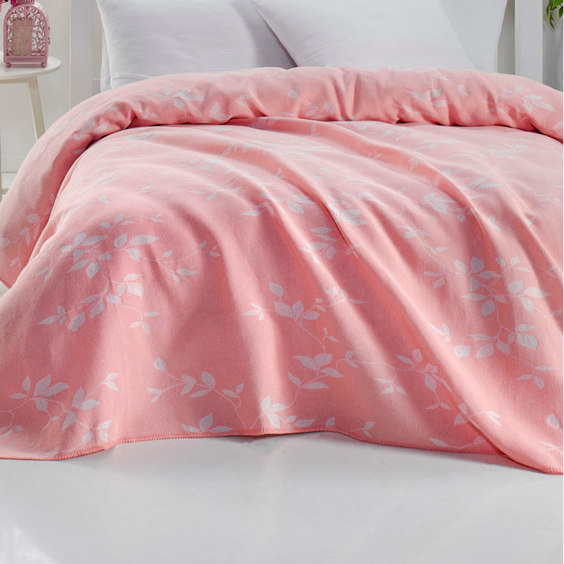 Couvre-lit / couvre-lit 100% coton Darrion, Rose