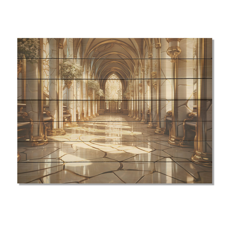 Basilique baroque - Église sur bois, H 30 po x l 40 po