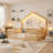 Floor Bed With High Safety Rails, Wooden Montessori Design For Kids-753501364-753501363