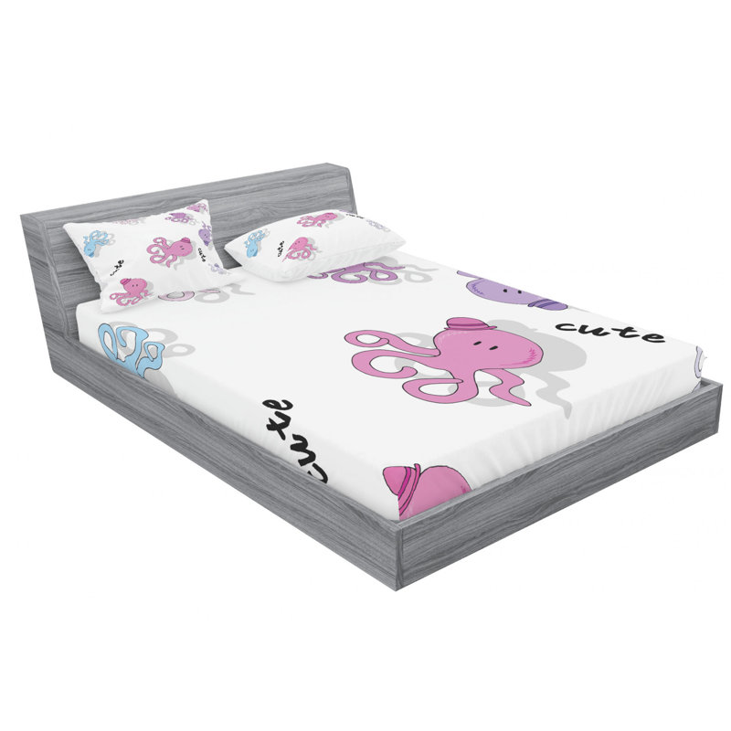 Microfiber Sheet Set, Queen Sheet Set with Fitted Sheet