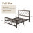 Avren Vintage Metal Platform Bed with Headboard and Footboard, Geometric Design, No Box Spring Needed-1975530981-1975530968